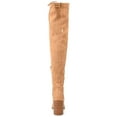 thumbnail image 3 of Journee Womens Paras Wide Calf Stacked Heel Over The Knee Boots, 3 of 9