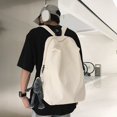 thumbnail image 1 of Mochila Mochila de moda Mochila para estudiantes Correa de hombro ajustable Cremallera Daybag (Blanco), 1 of 7