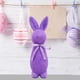 thumbnail image 4 of Figura de conejo de Pascua flocado, adorno de escritorio, decoración de Pascua, conejo decorativo Púrpura, 4 of 8