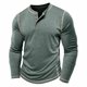 thumbnail image 4 of pstuiky camisa de manga larga para hombre, Camisa informal de manga larga con cuello redondo y botones de color liso para hombre salir tops m, 4 of 9