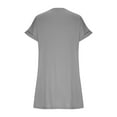 thumbnail image 5 of Women's Casual Plain Basic T Shirt Dress Summer Short Sleeve Comfort Nightgown Crew Neck Loose Dresses with Pockets, 5 of 5