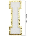 thumbnail image 2 of Chenille Letters I Patches 4-1/2 Inch Iron on Letters I Patches Golden Glitter for Clothing, Pack of 3(White), 2 of 6