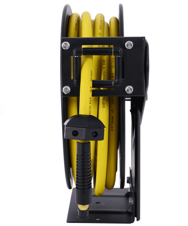 Air Reel 3/8"x50' Hybrid Polymer Hose 300 PSI Steel Frame