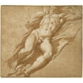 thumbnail image 3 of Parmigianino 13x12 Black Modern Framed Museum Art Print Titled - Figure Study (1526-1527), 3 of 5