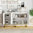 thumbnail image 3 of GloryStar Buffet Moderne de 31,5 Po, Armoire de Rangement en Bois avec Tablette Réglable, Crédence d'Accent pour l'Entrée Ou le Salon, 3 of 8