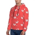thumbnail image 3 of Daiia Cartoon Rooster for Men's Fashion Hoodies & Sweatshirts with Kangaroo Pocket Hooded Sweatshirt Breathable & Moisture Wicking-4X-Large, 3 of 7