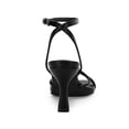 thumbnail image 3 of Women  Square Toe Kitten Heel Sandals   Ankle Strap Buckle Closure, Open Back Design, Open Toe Summer Dress Sandals, 3 of 6