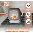 Nonstick Ceramic 11inch Sauté Pan with Steamer, 4 Qt, PFOA/PFOS/Lead