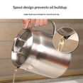 thumbnail image 4 of Home Deep Fryer Pot, Japanese Tempura Small Stainless Steel Deep Frying Pot, 304 Stainless Steel with Oil Drip Drainer Rack, Lid, 2L for Kitchen French Fries, Chicken, 4 of 5
