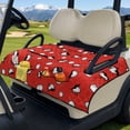 thumbnail image 2 of COEQINE Universal Golf Cart Seat Cover with Bag-Style Fold Design, Includes Carry Handle, Fits Most 2-Seaters, 51.2x30.3 Inch, Quilted Padding & 4 Front Pockets, Cartoon Woodpecker Golf Red, 2 of 8