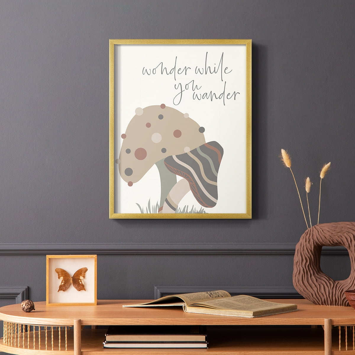 Wonder While you Wander Framed Print - Solid Wood in Single Picture Frame Solid Wood 2 Framed Print