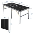 thumbnail image 2 of 6x3 FT Foldable Table Tennis Table Set with Net, Portable Indoor Outdoor Ping Pong Table with 2 Paddles and 3 Balls, Professional MDF Playing Surface for Home Backyard Game Room, Red Black Blue, 2 of 7