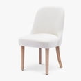thumbnail image 4 of WestinTrends Mid-Century Modern Upholstered Boucle Dining Chair, Cream (Set of 2), 4 of 12
