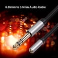thumbnail image 4 of Kuymtek Cable de audio macho de 6,35 mm a hembra de 3,5 mm para auriculares de piano de guitarra (1,5 m) Kuymtek Componentes de la computadora, 4 of 8