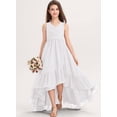 thumbnail image 2 of Drtj 2-14T Kids Junior Bridesmaid Dresses Flower Girls Party V-neck Pleated Chiffon Dresses, 2 of 6
