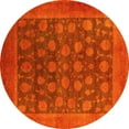 thumbnail image 1 of Ahgly Company Machine Washable Indoor Round Oriental Yellow Industrial Area Rugs, 6' Round, 1 of 4