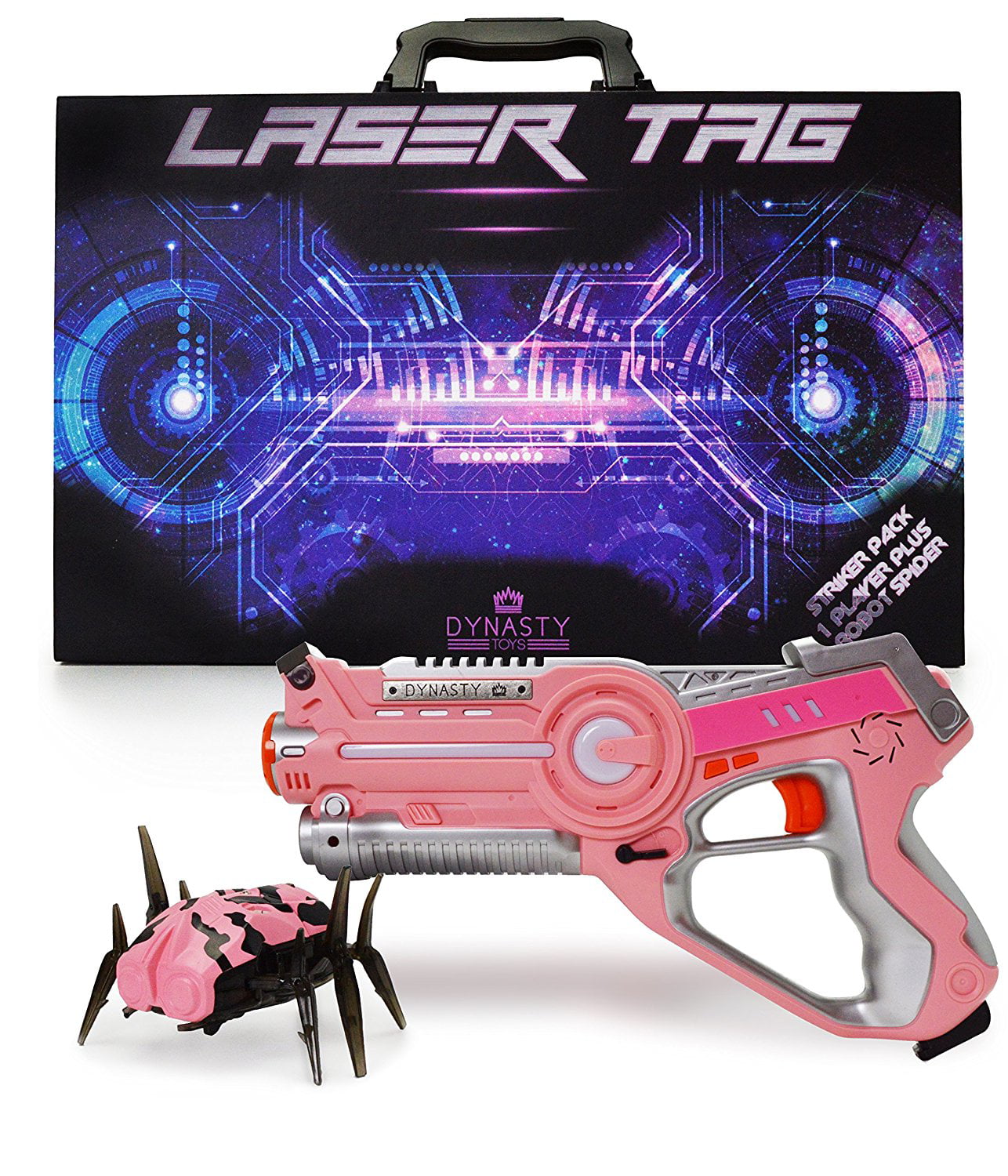 Laser Tag Blaster DYNASTY TOYS Girls Toys Pink Flipping Robot Bug Spider Target 