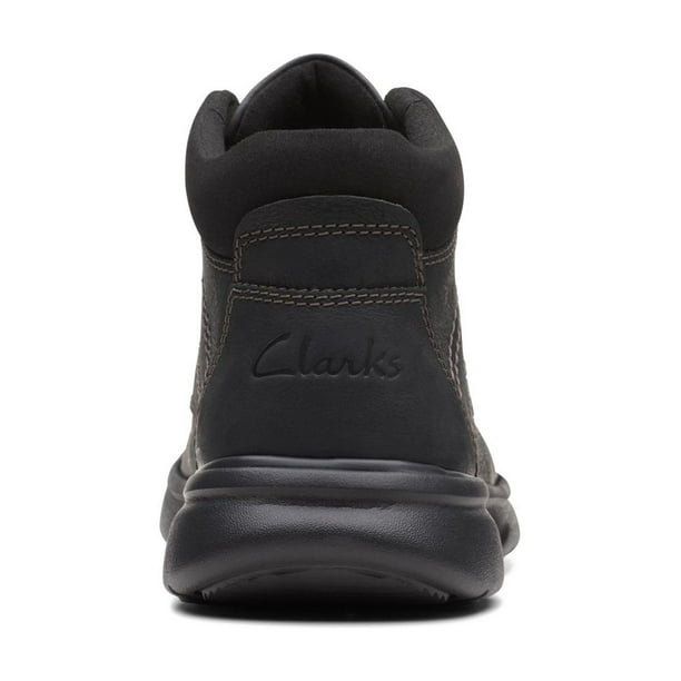 Clarks Men's Bradley Mid Oxford Boot, Black Tumbled Leather, 9