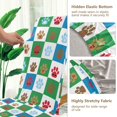 thumbnail image 5 of Yayeee 4 Pack Dining Chair Covers Stretch Parson Chairs Slipcovers Seat Protector, Christmas Dog Paws Pattern, 5 of 6