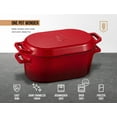 thumbnail image 5 of Kook Dutch Oven with Lid, Enameled Cast Iron, 3.4 Qt, Cherry Ombre, 5 of 6