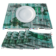 thumbnail image 3 of Turtle Pattern Placemats,Table Cloth Place Mats,Double-Sided Heat Resistant Table Mats for Party Kitchen Dining Decoration 18x12 Inches,Set of 4/6, 3 of 9