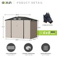 thumbnail image 6 of Aoxun 8' x 6' Outdoor Storage Metal Shed with Door & Lock for Backyard, 6 of 8