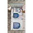 thumbnail image 3 of Ambesonne Letter B Quilted Bedspread Set 2 Pcs, Printing Old B, Twin Size, Multicolor, 3 of 3