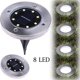 thumbnail image 2 of Luz solar iluminación exterior 8LED luz subterránea 4 piezas de luz cálida, 2 of 5