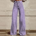 thumbnail image 2 of ADSSDQ Y2k Striped Bell Bottom Jeans Women High Waisted Boyfriend Denim Pants Baggy Wide Leg Stretchy Bootcut Flare Jeans with Pockets Purple L, 2 of 5