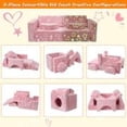 thumbnail image 5 of 8PCS Mondular Kids Play Couch,Toddler Sectional Sofa Building Fort for Gaming Reading,Foam Nugget Set for Playroom Bedroom Pink, 5 of 8