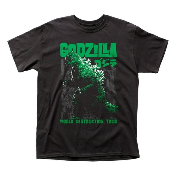 Godzilla Men's World Destruction Tour T-Shirt Black Small