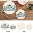 thumbnail image 4 of SKYSONIC 2 pcs Watercolor Pumpkin Autumn Pot Holders Trivets, Heat Resistant Trivets,Thanksgiving Harvest Cotton Thread Weave Mats for Hot Pads Pans Pot Bowl Teapot, 4 of 7