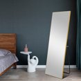 thumbnail image 2 of 19 in x 59 in Gold Modern Floor Mirror, 2 of 10
