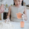 thumbnail image 4 of 1 Set Wood Tableware Toy Smooth Unpainted Teapot Tea Cup Educational Toy, 4 of 8