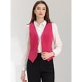 thumbnail image 4 of Chaleco de Estilo Retro de Terciopelo para Mujer con Cuello en V sin Mangas Vintage Racerback Steampunk Vest Rosa caliente M, 4 of 6