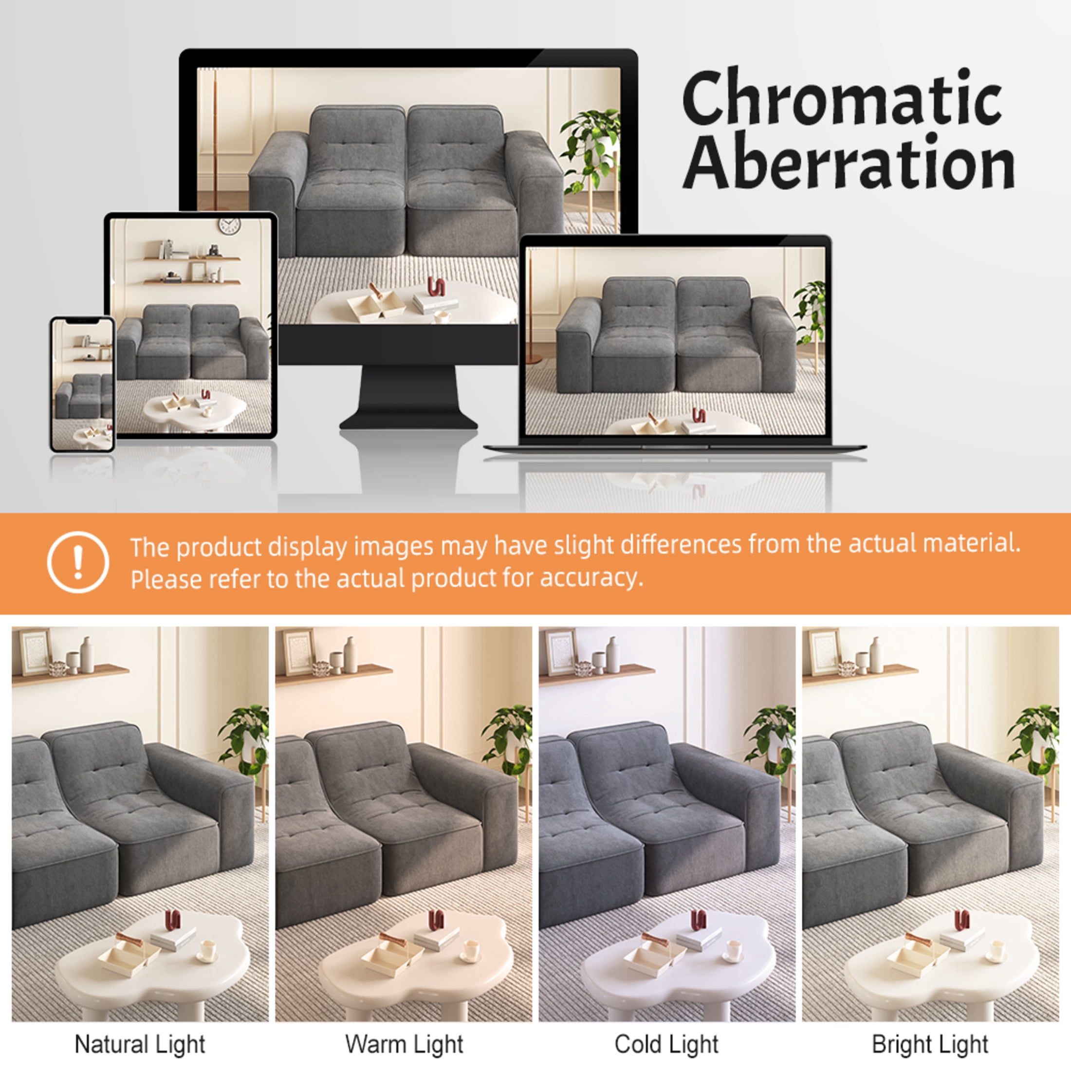 Noble House 84" Modular Sectional 3-Seater Sofa, Tufted Sparkling Chenille Deep Seat Couch, Living Room, Gray