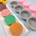 thumbnail image 6 of Home Decor With Decorative Pattern Vintage Round Mold DIY Craft Handmade 3D Cake Mould Silicone Soap Mold Pudding Candy Mold Soaps Supplies PINK, 6 of 8