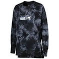 thumbnail image 2 of Women's MSX by Michael Strahan Black Seattle Seahawks Bailey Tie-Dye Pullover Sweatshirt, 2 of 3