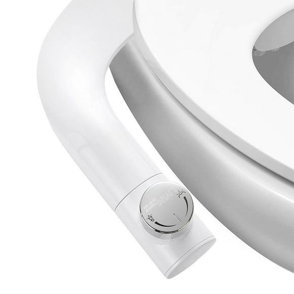 Bidet de Toilette à Double Buse, Fixation de Bidet Ultra Mince Non Électrique avec Pression d'Eau Réglable