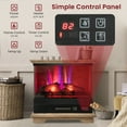 thumbnail image 5 of Giantex 27" Electric Fireplace Heater, Freestanding Fireplace Stove w/Remote Control, 3-Sided View, Brown, 5 of 8
