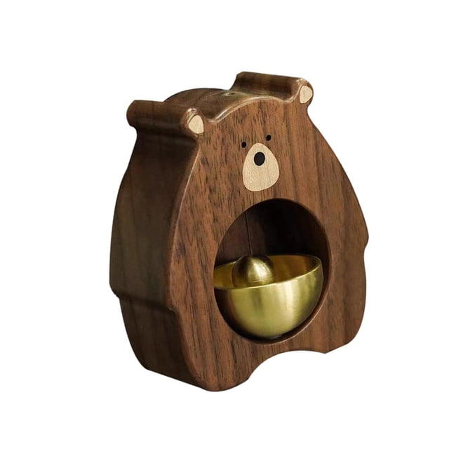 Timbre para Puerta Campana para Tienda Campana de Madera Caja Decorativa con Sonido Claro para Entrada Adecuada para Negocio Restaurante Jardín Hogar Madera de nogal
