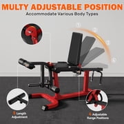 3 In 1 Leg Extension and Curl Machine, 440LBS Adjustable Leg Curl Machine for Home Gym, Seated Leg Extenn and Lying Curl Machine for Lower Body Workouts