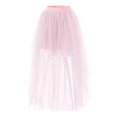 thumbnail image 5 of Women's Popular Swallowtail Skirt Sexy Black Front Short Back Long Puffy Skirt, Sleeveless Sexy Skirt Pink, 5 of 5