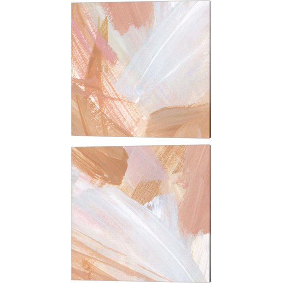 Great Art Now Pink Vanilla by Annie Warren 2 Piece Canvas Art Set Each 14W x 14H
