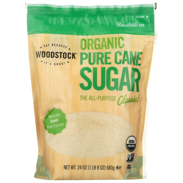 Woodstock Sugar Organic Pure Cane Granulated, 24 Oz