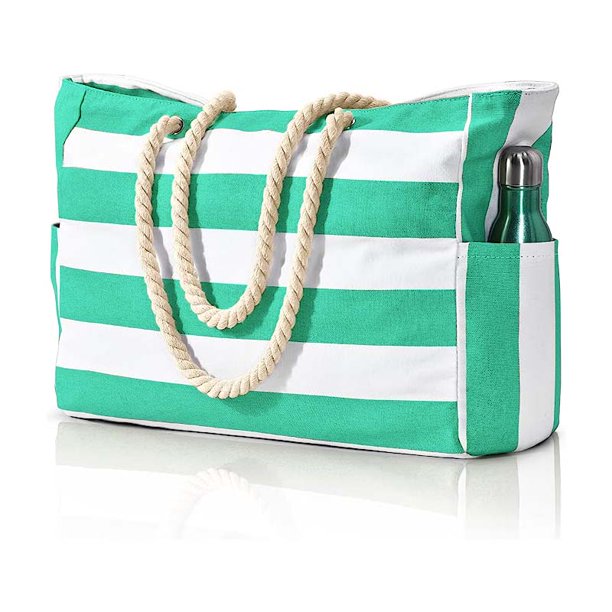 Beach Bags for Women, Large Waterproof Beach Tote Bag with Zipper Beach