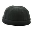 thumbnail image 2 of Vintage cap casero sombrero puño Retro sombrero sin Ala-sin visera gorra de cap Beanie-tamaño de la cabeza ajustable - Negro, 2 of 7