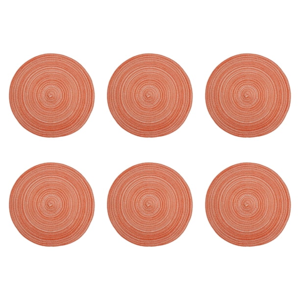 Manteles individuales Injueey Algodón Naranja 38cm