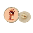 thumbnail image 1 of biscuits Chocolat Glace Rond Métal Broche d'Or Clip, 1 of 3