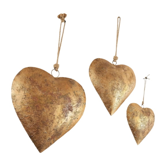 7829 3PCS Heart Shape Metal Wind Chimes For Home Decors Hanging Pendant For Valentines Wedding Anniversary Party Decoration
